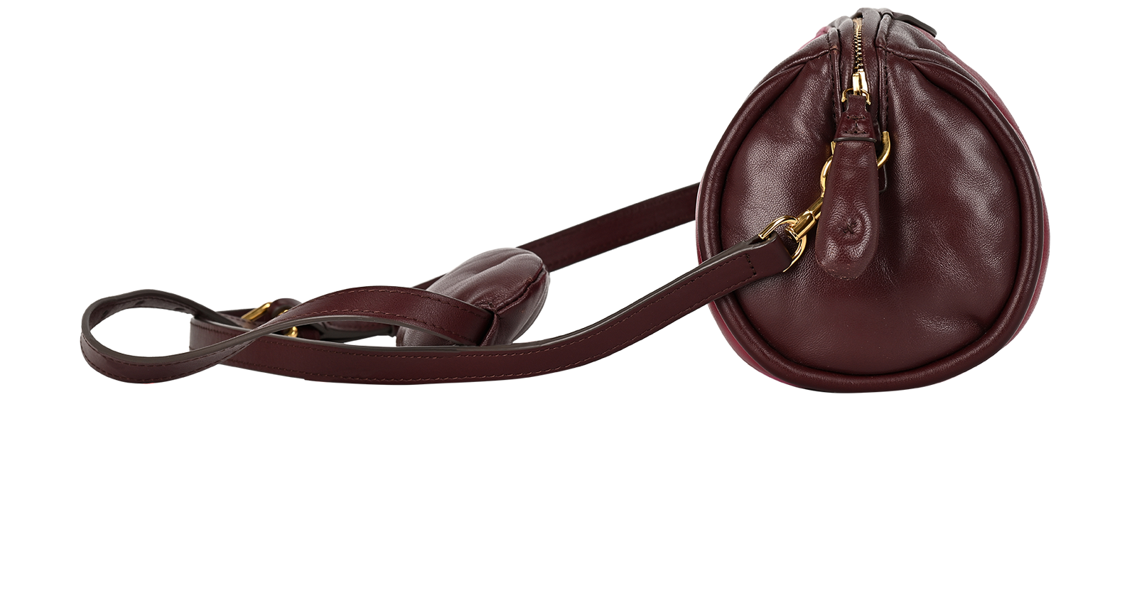 Chubby Barrel Bag, &pound;90, Handbags, Purple, Leather, Side view